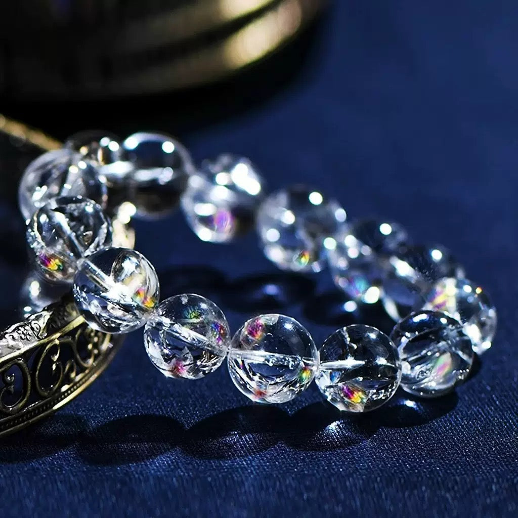 Holographic Rainbow White Crystal/8mm