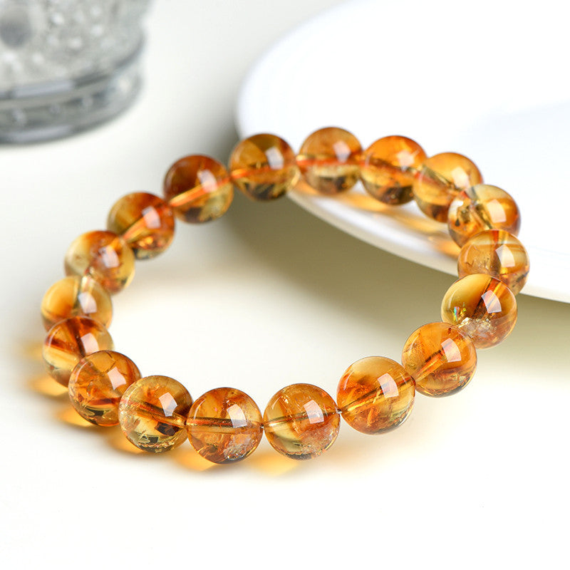 7A Natural Yellow Crystal Bracelet